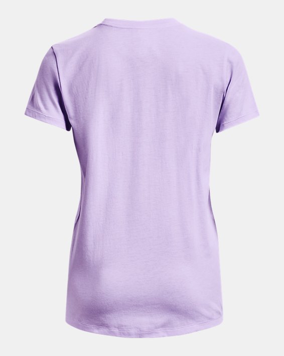 Women's UA Rival Logo Short Sleeve in Purple image number 5